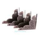 10pcs Jewelry Gift Box Wooden Case Trunk Corner Decor Protector Bronze Tone 25mm