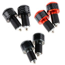 1 Pair Motorcycle Handlebar Grips Handle Bar Cap End Plugs - Black