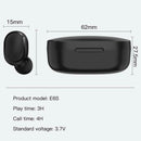 E6S TWS Wireless Bluetooth Headphones Earphones Mini In-Ear Buds