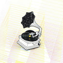 Universe Phonograph Brooch Enamel Badges Jacket Shirt Lapel Jewelry Gift