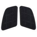 2x Rubber Black Fuel Tank Traction Pad Gas Side Knee Grip Protector Decals
