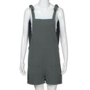Women Holiday Mini Playsuit Ladies Summer Straps Pockets Jumpsuits Shorts P