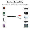2pcs 6 inch RCA Male to 2 RCA Female Audio Speaker Adapter Y Splitter Cable Line