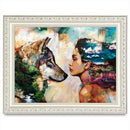 Wolf Girl 5D Diamond Painting Embroidery DIY Cross Stitch Home Decor Giftsâ€‹