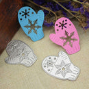 2pcs Gloves Snow Cutting Die Stencil Scrapbooking Craft Album Paper Card