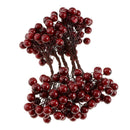 20-mini Branch Artificial Berries Christmas Wedding Bouquet Wreath Red