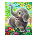Elephant Painting Embroidery 5D Diamond Cross Stitch DIY Home Art Decor