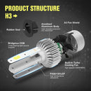 H3 LED CAR LAMP 200W 20000LM HEADLIGHT KIT Driving Beam Bulbs Globes 6000K-6500K
