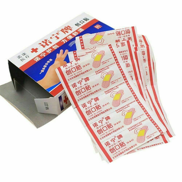 100 x Strips Band Aid PE Waterproof Bandages Medical Adhesive E5K1 Bandages T5L3