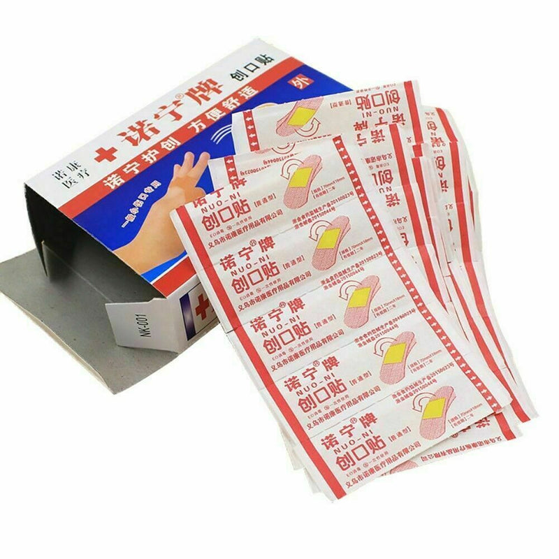 100 x Strips Band Aid PE Waterproof Bandages Medical Adhesive E5K1 Bandages T5L3