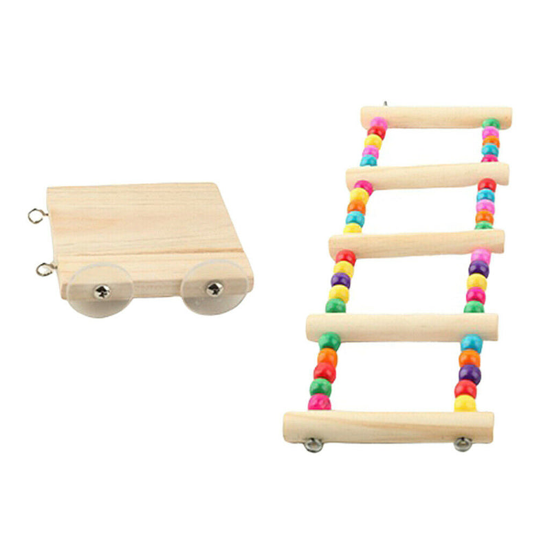 Wood Ladder Birds Climb Toys Parrots Swing