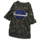 Summer Women Loose T-shirt Star Print Sequin Short-Sleeve TopsÃ¯Â¼Ë†Black) (XL) A