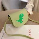 Kids Shoulder Bag Cartoon Cute Purse Leather Mini Messenger Handbag (Green)