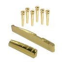 1 Set Brass Bridge Pins Pegs Saddle Nut for Acoustic Folk Guitar Parts