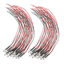 40pcs Red+White 5mm 3-42V Prewired LED Bulb Light Assortment High Intensity