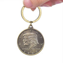 New Coin Keychain President Trump 2020 Bronze Memorial Crafts Collection Gift
