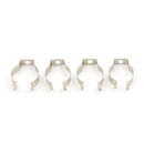 4Pcs Holder T8 Fluorescent Tube Lamp Bracket Clips Socket Lampholder Silver3CK