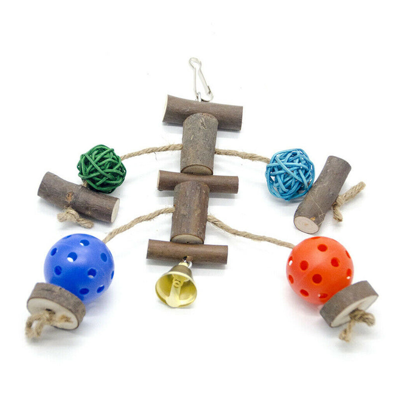 7 Pcs Birds Parrot Chew Toys Wooden Blocks Toys For Small to Large Birds Parrots