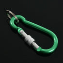 Large Spring Loaded Gate Aluminum Locking Carabiner Keyring Green A7Z7