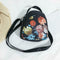 Print Shoulder Messenger Handbags Nylon Women Small Crossbody Bags (Rose)