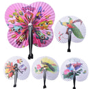 Paper Folding Chinese Oriental Floral Hand Fans Wedding Favours Table Gift CXF