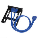 20Pin 3.5" front panel 2 ports USB 3.0 expansion adapter connector floppy bay M&