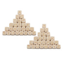 Set Of 52 Natural Alphabet Letters Cube Square Wooden Spacer