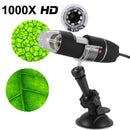 8LED 1000X  USB Digital Microscope Endoscope Magnifier Camera With Stand FT
