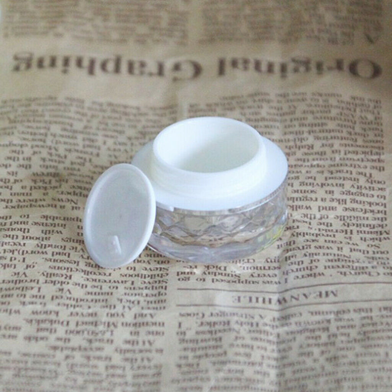 2Pcs Empty Plastic Pot Jars Cosmetic Containers For Face Salves Creams Balms