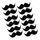 Set of 12pcs Beard Stickers Black Funny Beard Gift Tag Stickers Labels Decals