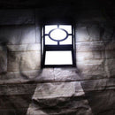 Retro Solar LED Wall Light Outdoor Waterproof Yard Fence Lamp (White Light) A