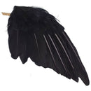 2-Pack Realistic Crows Extra Large Handmade Black Feathered Crow for Hallow D2L3