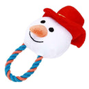 Fabric Dog Toys Pet Puppy Cotton Rope Christmas Xmas Snowflake Shape Chew Toys