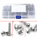 440pcs M3 M4 M5 304 Stainless Steel Hex Socket Button Head Bolts Screws Nuts Kit