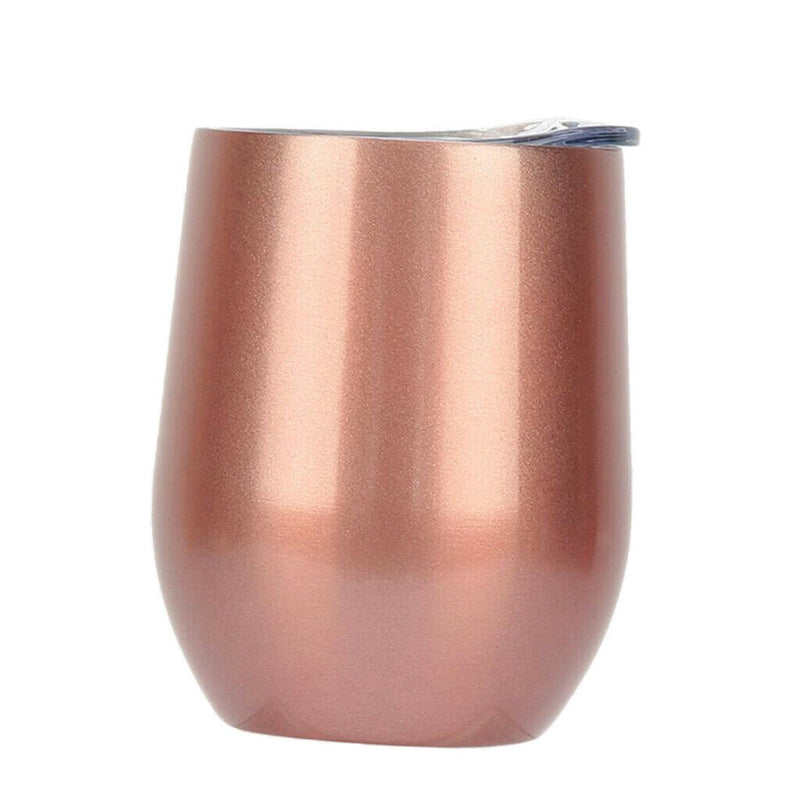 Insulated Stainless Steel Wine Double Wall Vacuum Cup 12OZ Champagne