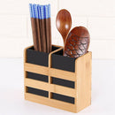 Multifunction Home Utensil Pepper Shakers  Spoons Flatware Holder Wooden