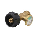 Propane Tank Brass Adapter w/ Pressure Meter Gauge BBQ Grill Gas x For LP 1 S6N6