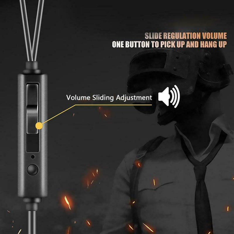 T2 Dual 3.5mm Wired In-Ear Earphone Volume Control Headset Earbud with Mic