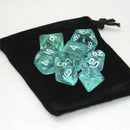 7Pcs Polyhedral Acrylic Dice Set Playing Game Poker Card Dungeons & Dragons+Bag