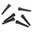6 Pcs Guitar Family Natural Ebony Folk Acoustic Guitar Bridge Pins E1H6