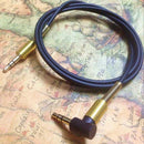 1m 3.5mm Jack Audio Cable Adapter Male To Male 90 Degree Right Angle Pro U0H2