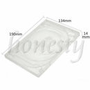 Standard Clear 3 Disc Holds DVD CD Case Movie Box Storage Holder Cover 14mm