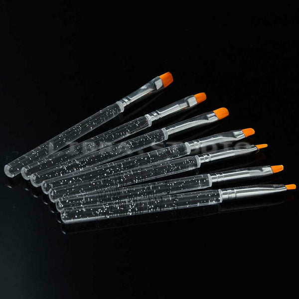 7pcs Nail Art Pen Brush UV Gel Plastic Painting Drawing Polish Builder Se KZQ