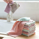 4X Microfiber Dishcloth Square Kitchen Washing Cleaning Towel Dish Clot RQH