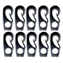 10pcs Black 8mm Nylon Bungee Hook Kayak Shock Cord Hook for Shock Cords
