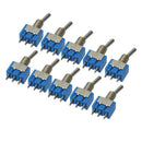 10pcs Mini SPDT MTS-102 3-Pin 2 Position 6A 125VAC On-on Toggle Switches Durable