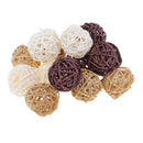25X 3/5cm Handmade Wicker Rattan Balls Garden Wedding Party Decorative Craft