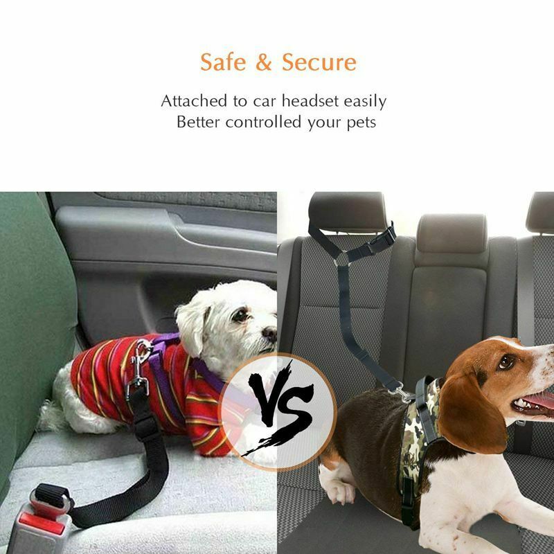 2 Pack Dog Seat Belt, Adjustable Dog Safety Vehicle Seatbelt Fit All Car He R2V2