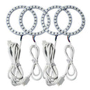 4PCS RGB LED 5050 Angel Eyes Light Car Headlight Ring Lamps Kit Remote 60MM  Kw