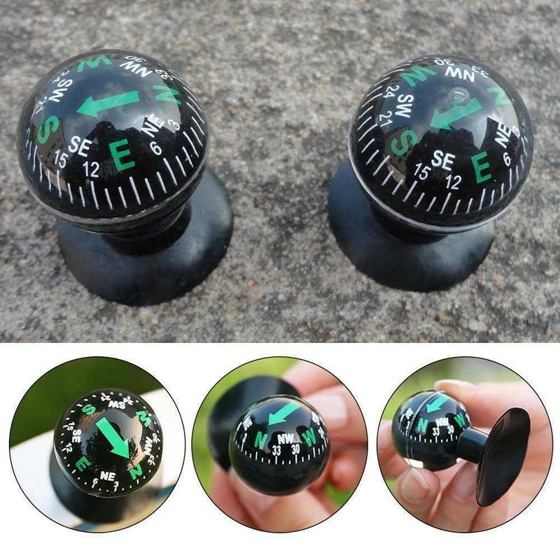 1* Flexible Navigation Compass Ball Dashboard Suction Cup Car Interior Accessory